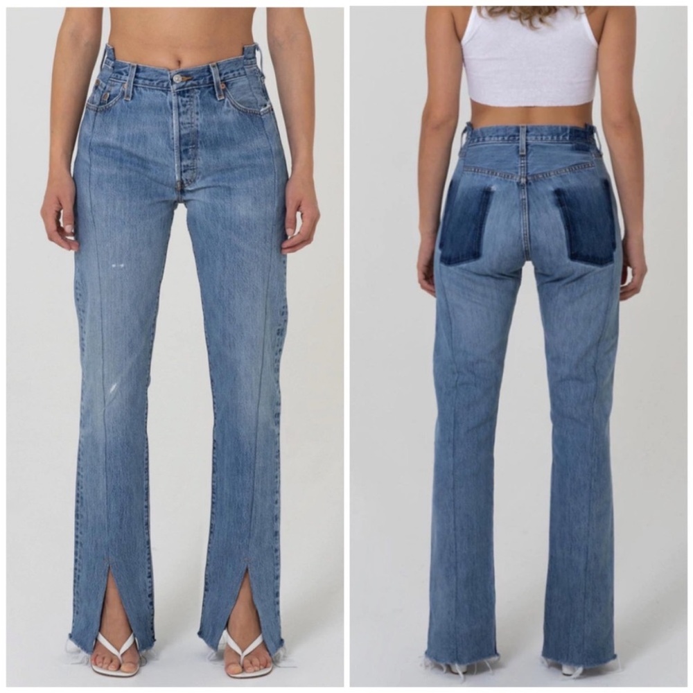 EB Denim Split Hem OG Sz 25 Light Wash